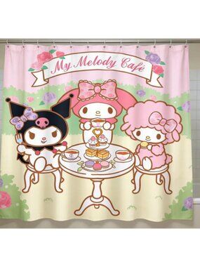 Sweet Tea Party Shower Curtain 59" × 71" with 12 Hooks Included